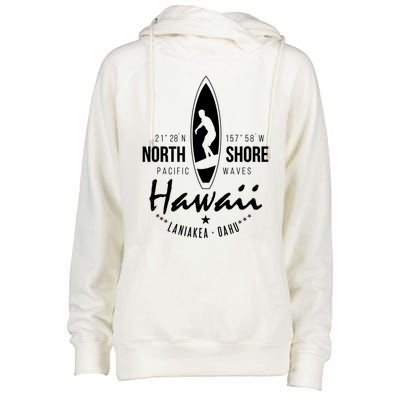 Surfer Gift Hawaii North Shore Laniakea Beach Oahu Womens Funnel Neck Pullover Hood