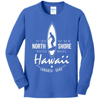 Surfer Gift Hawaii North Shore Laniakea Beach Oahu Kids Long Sleeve Shirt