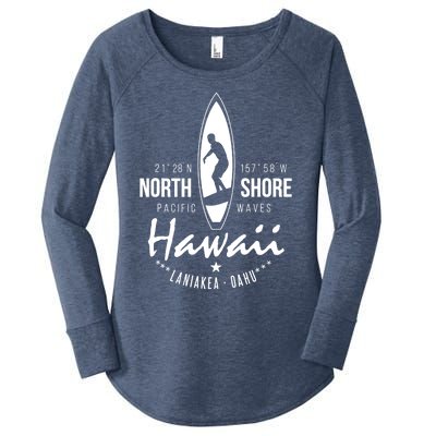 Surfer Gift Hawaii North Shore Laniakea Beach Oahu Women's Perfect Tri Tunic Long Sleeve Shirt