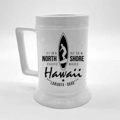 Surfer Gift Hawaii North Shore Laniakea Beach Oahu Beer Stein