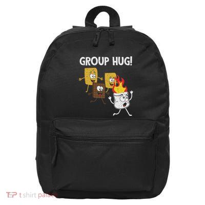 Smores Group Hug SMores Camping Food Marshmallows On Fire 16 in Basic Backpack