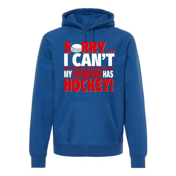 Sorry Grandson Has Hockey Hockey Grandma Or Grandpa Gift Premium Hoodie