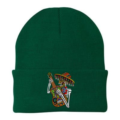 Sombrero Guitar Huichol Sugar Skull Calavera Mexico Mariachi Knit Cap Winter Beanie