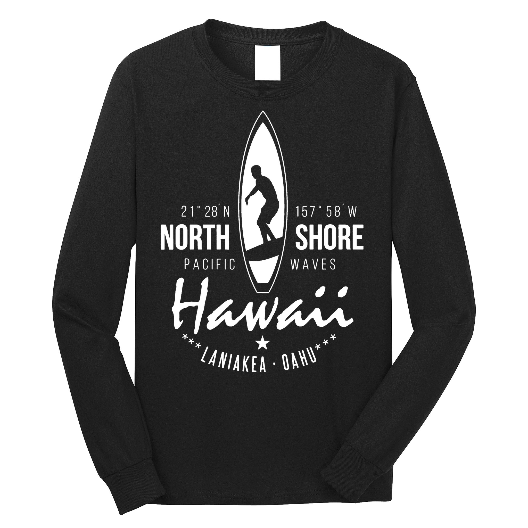 Surfer Gift Hawaii North Shore Laniakea Beach Oahu Long Sleeve Shirt