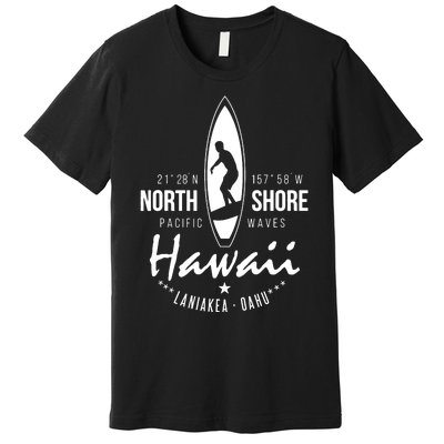 Surfer Gift Hawaii North Shore Laniakea Beach Oahu Premium T-Shirt