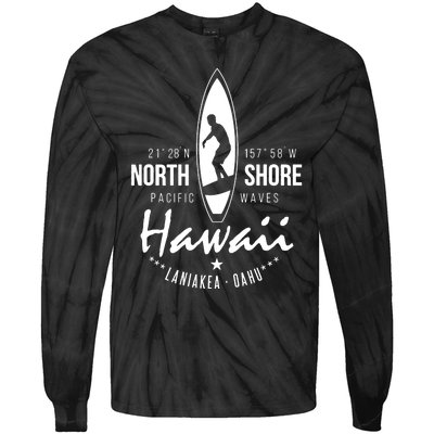 Surfer Gift Hawaii North Shore Laniakea Beach Oahu Tie-Dye Long Sleeve Shirt