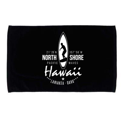 Surfer Gift Hawaii North Shore Laniakea Beach Oahu Microfiber Hand Towel