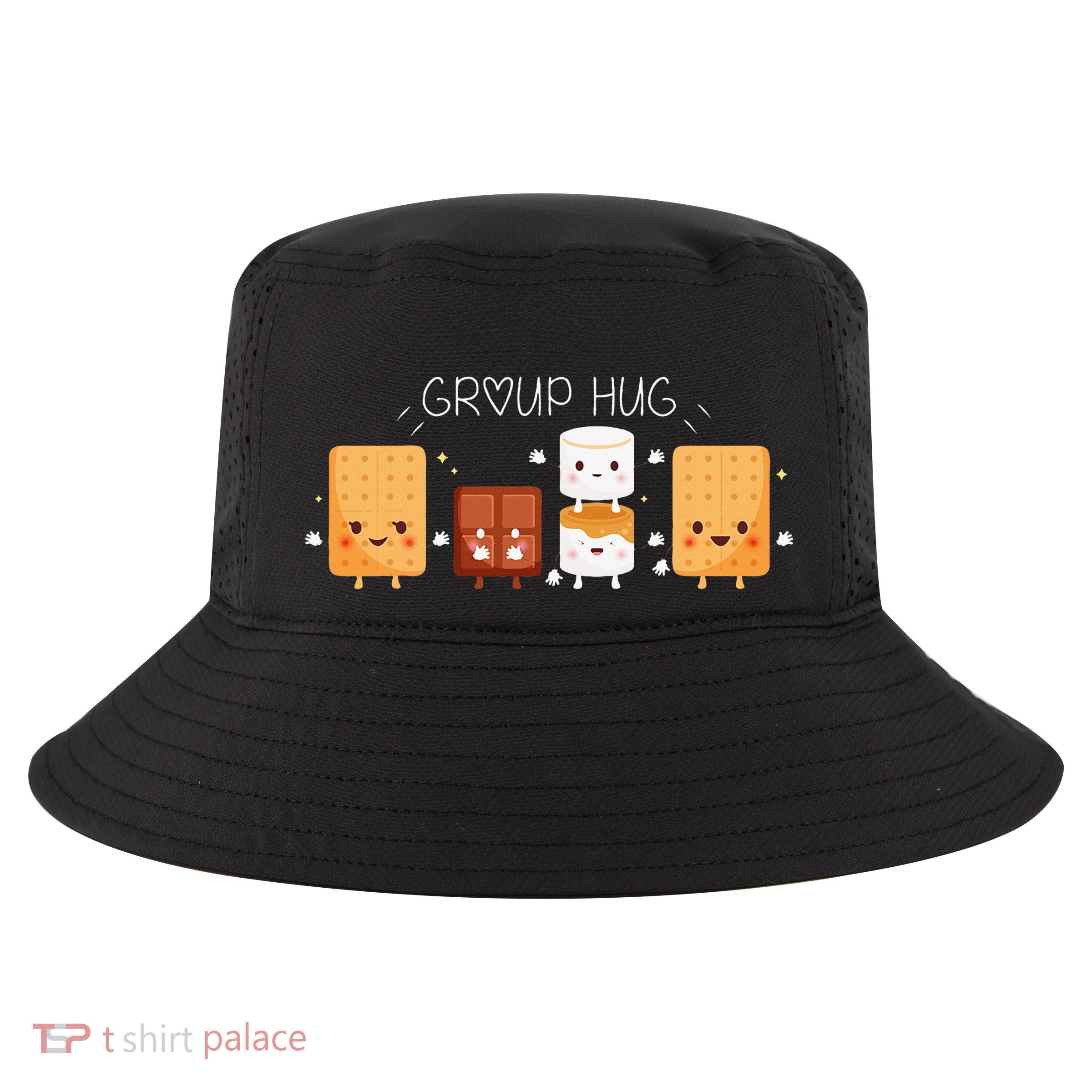 Smores Group Hug Camping Campfire Marshmallow Smores Cool Comfort Performance Bucket Hat