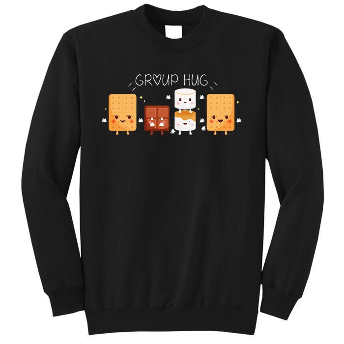 Smores Group Hug Camping Campfire Marshmallow Smores Tall Sweatshirt