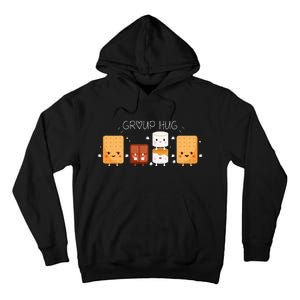 Smores Group Hug Camping Campfire Marshmallow Smores Tall Hoodie