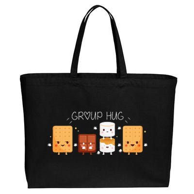 Smores Group Hug Camping Campfire Marshmallow Smores Cotton Canvas Jumbo Tote