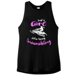 Snowmobile Girl Hoodie I Just A Girl Who Loves Snowmobiling Ladies PosiCharge Tri-Blend Wicking Tank