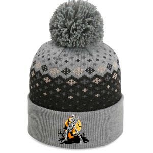 Skeleton Guitar Halloween Spooky The Baniff Cuffed Pom Beanie