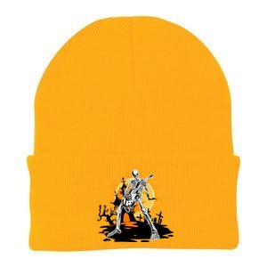 Skeleton Guitar Halloween Spooky Knit Cap Winter Beanie