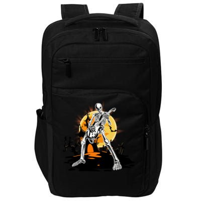 Skeleton Guitar Halloween Spooky Impact Tech Backpack