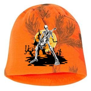 Skeleton Guitar Halloween Spooky Kati - Camo Knit Beanie