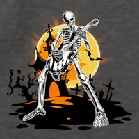 Skeleton Guitar Halloween Spooky Vector Backpack