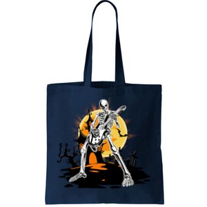 Skeleton Guitar Halloween Spooky Tote Bag