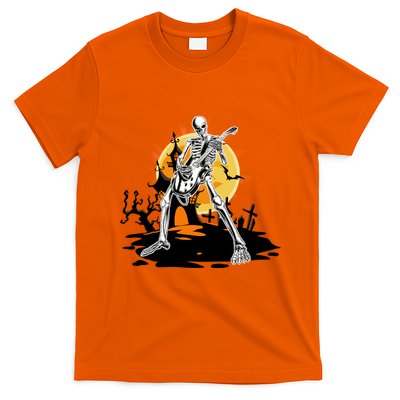Skeleton Guitar Halloween Spooky T-Shirt