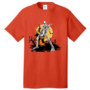 Skeleton Guitar Halloween Spooky Tall T-Shirt