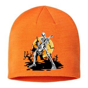 Skeleton Guitar Halloween Spooky Sustainable Beanie