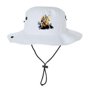 Skeleton Guitar Halloween Spooky Legacy Cool Fit Booney Bucket Hat