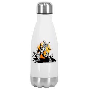 Skeleton Guitar Halloween Spooky Stainless Steel Insulated Water Bottle