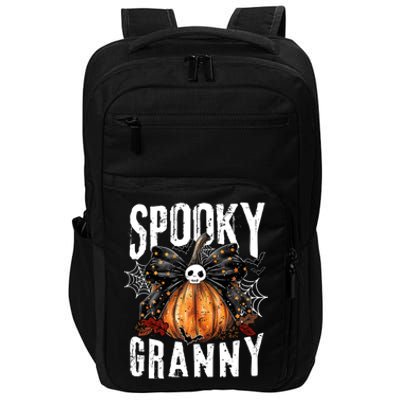 Spooky Granny Halloween Coquette Bow Pumpkin Fall Vibes Impact Tech Backpack