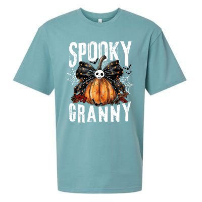 Spooky Granny Halloween Coquette Bow Pumpkin Fall Vibes Sueded Cloud Jersey T-Shirt