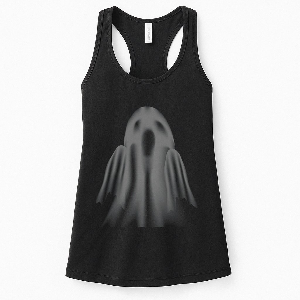 Spooky Ghost Halloween Ghoul Costume Unisex Retro Womens Tank Top