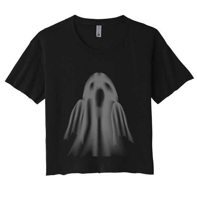 Spooky Ghost Halloween Ghoul Costume Unisex Retro Crop Top