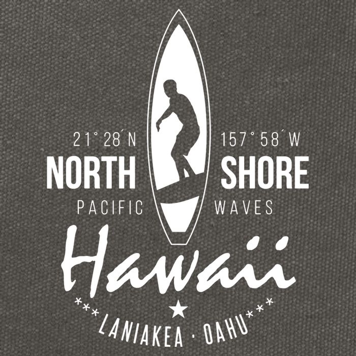 Surfer Gift Hawaii North Shore Laniakea Beach Oahu Cotton Canvas Backpack