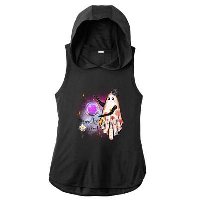 Spooky Girl Halloween T Shirts Boo Graphic Tee Designs Scary Halloween Costume Ladies PosiCharge Tri-Blend Wicking Draft Hoodie Tank