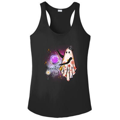 Spooky Girl Halloween T Shirts Boo Graphic Tee Designs Scary Halloween Costume Ladies PosiCharge Competitor Racerback Tank