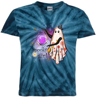 Spooky Girl Halloween T Shirts Boo Graphic Tee Designs Scary Halloween Costume Kids Tie-Dye T-Shirt