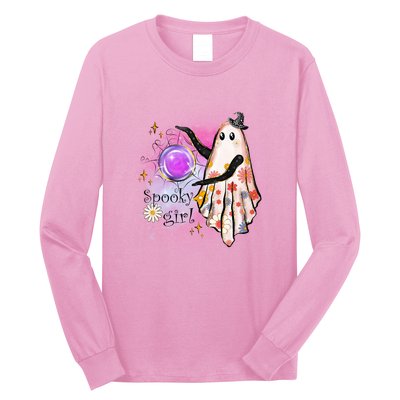 Spooky Girl Halloween T Shirts Boo Graphic Tee Designs Scary Halloween Costume Long Sleeve Shirt