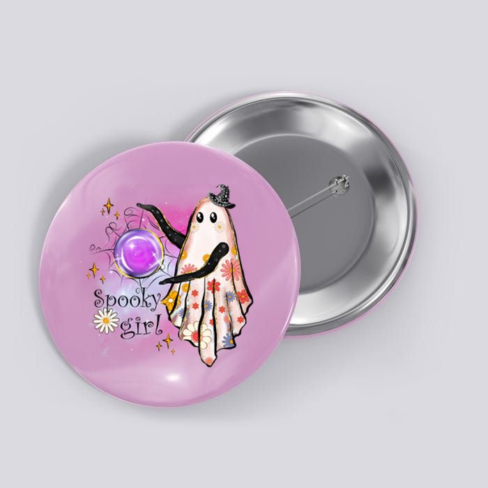 Spooky Girl Halloween T Shirts Boo Graphic Tee Designs Scary Halloween Costume Button