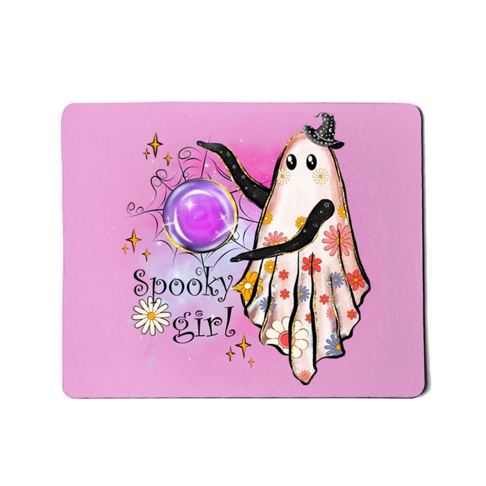 Spooky Girl Halloween T Shirts Boo Graphic Tee Designs Scary Halloween Costume Mousepad