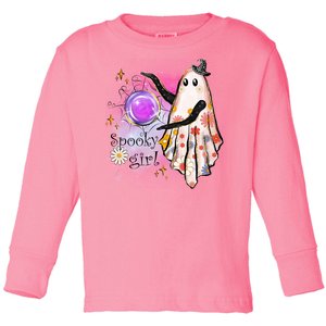 Spooky Girl Halloween T Shirts Boo Graphic Tee Designs Scary Halloween Costume Toddler Long Sleeve Shirt