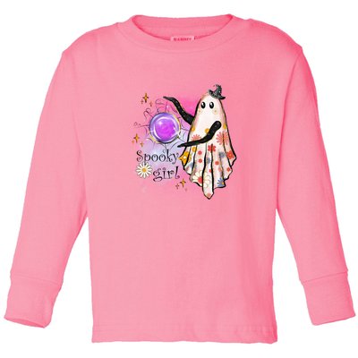 Spooky Girl Halloween T Shirts Boo Graphic Tee Designs Scary Halloween Costume Toddler Long Sleeve Shirt