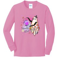 Spooky Girl Halloween T Shirts Boo Graphic Tee Designs Scary Halloween Costume Kids Long Sleeve Shirt