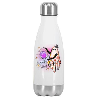 Spooky Girl Halloween T Shirts Boo Graphic Tee Designs Scary Halloween Costume Stainless Steel Insulated Water Bottle