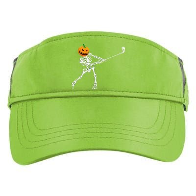 Skeleton Golf Halloween Pumpkin Golfing Golfer Adult Drive Performance Visor