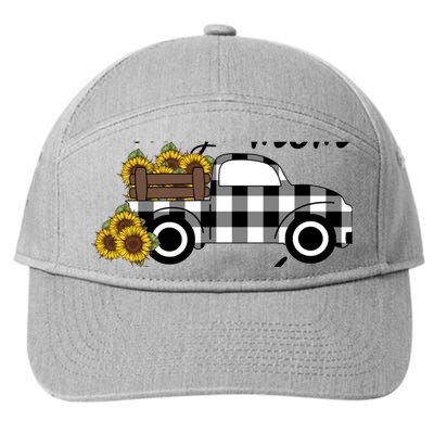 Sunflower Grandma Happiness is being a Mom and Mamaw 7-Panel Snapback Hat