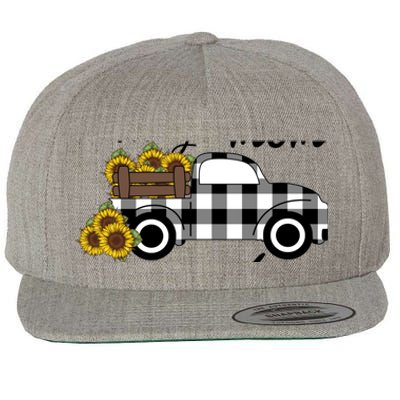 Sunflower Grandma Happiness is being a Mom and Mamaw Wool Snapback Cap