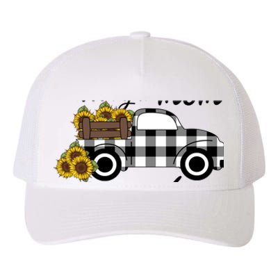 Sunflower Grandma Happiness is being a Mom and Mamaw Yupoong Adult 5-Panel Trucker Hat