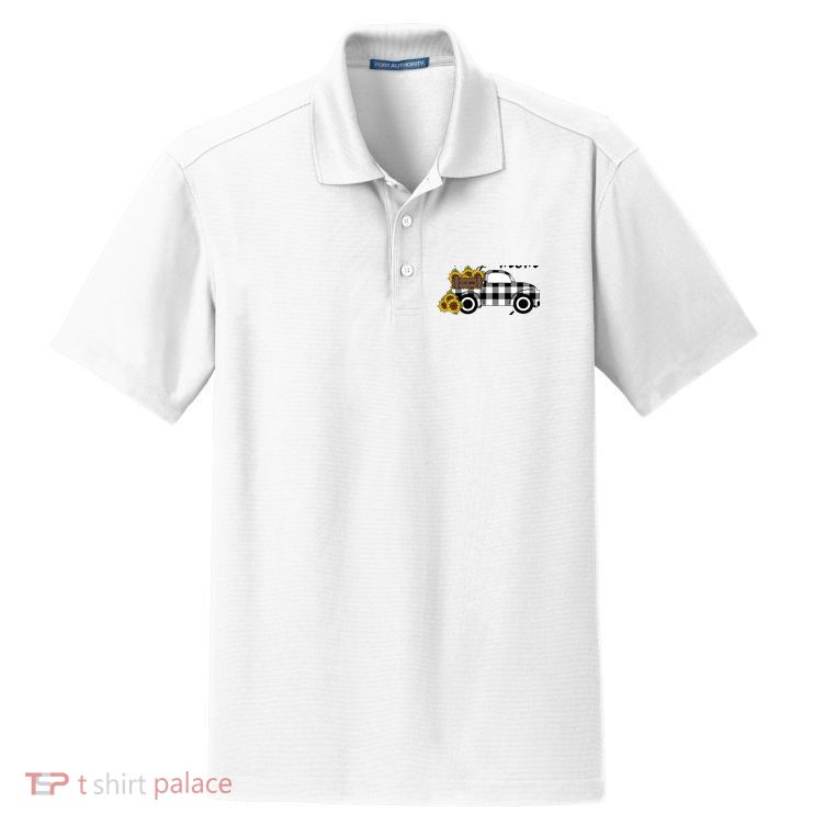 Sunflower Grandma Happiness is being a Mom and Mamaw Dry Zone Grid Polo