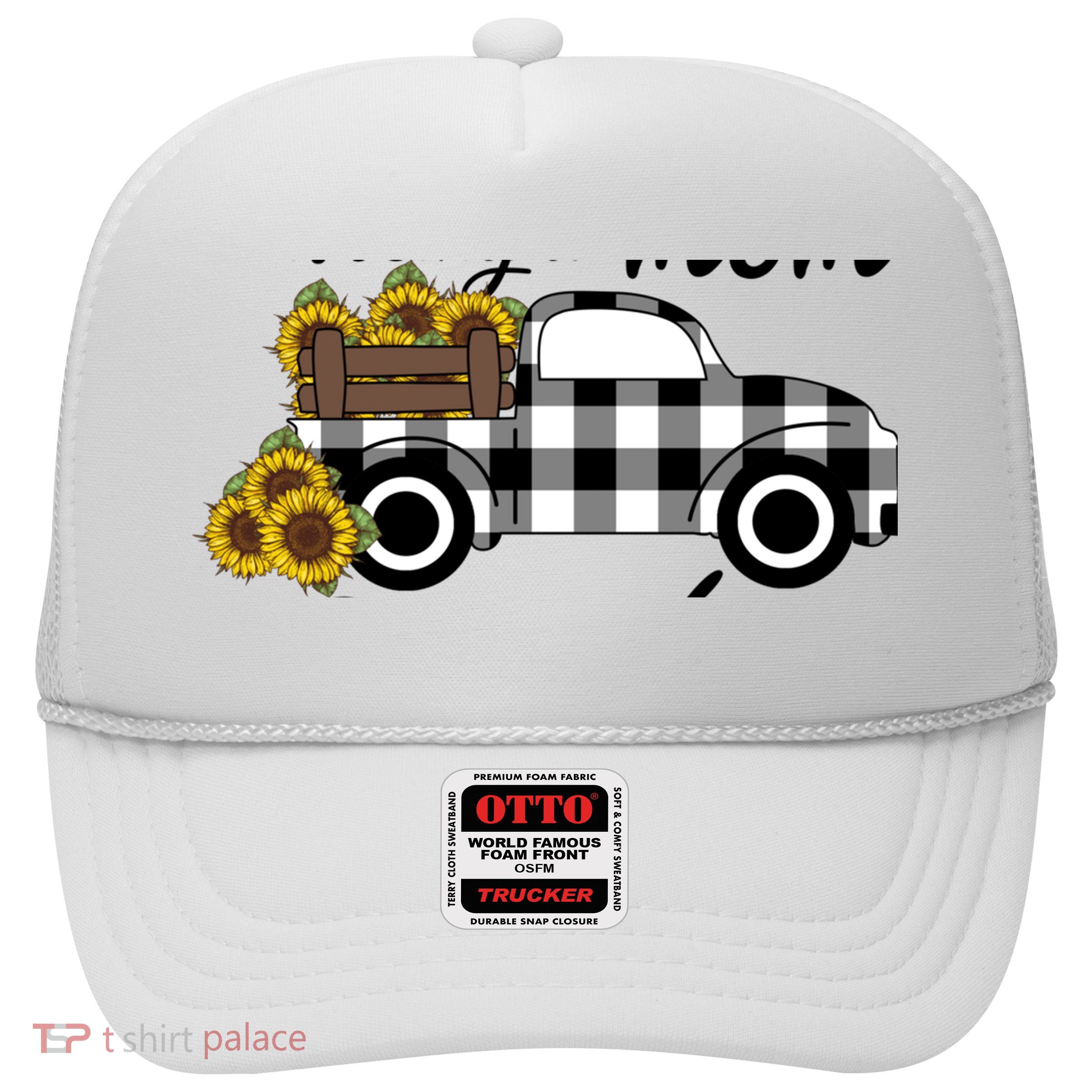 Sunflower Grandma Happiness is being a Mom and Mamaw Trucker Hat