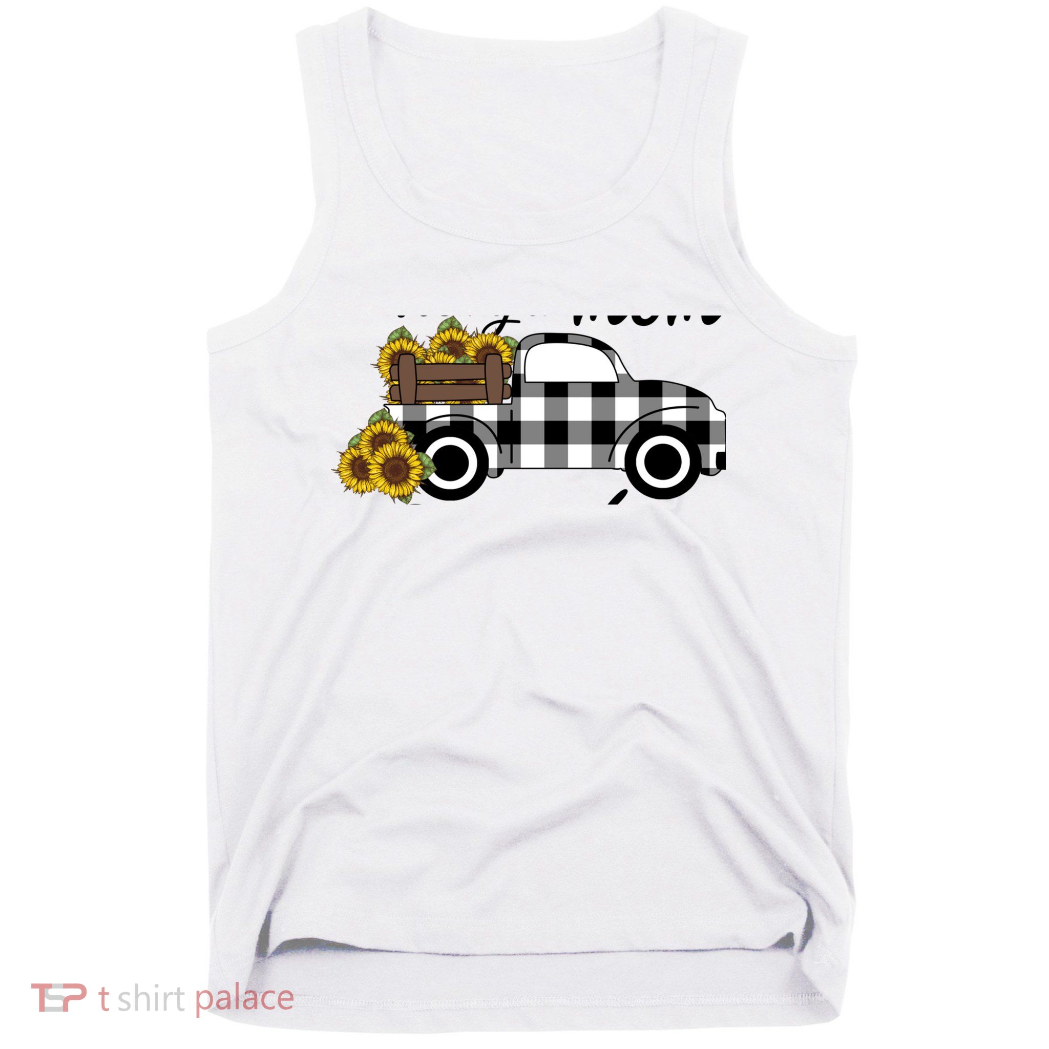 Sunflower Grandma Happiness is being a Mom and Mamaw Tank Top