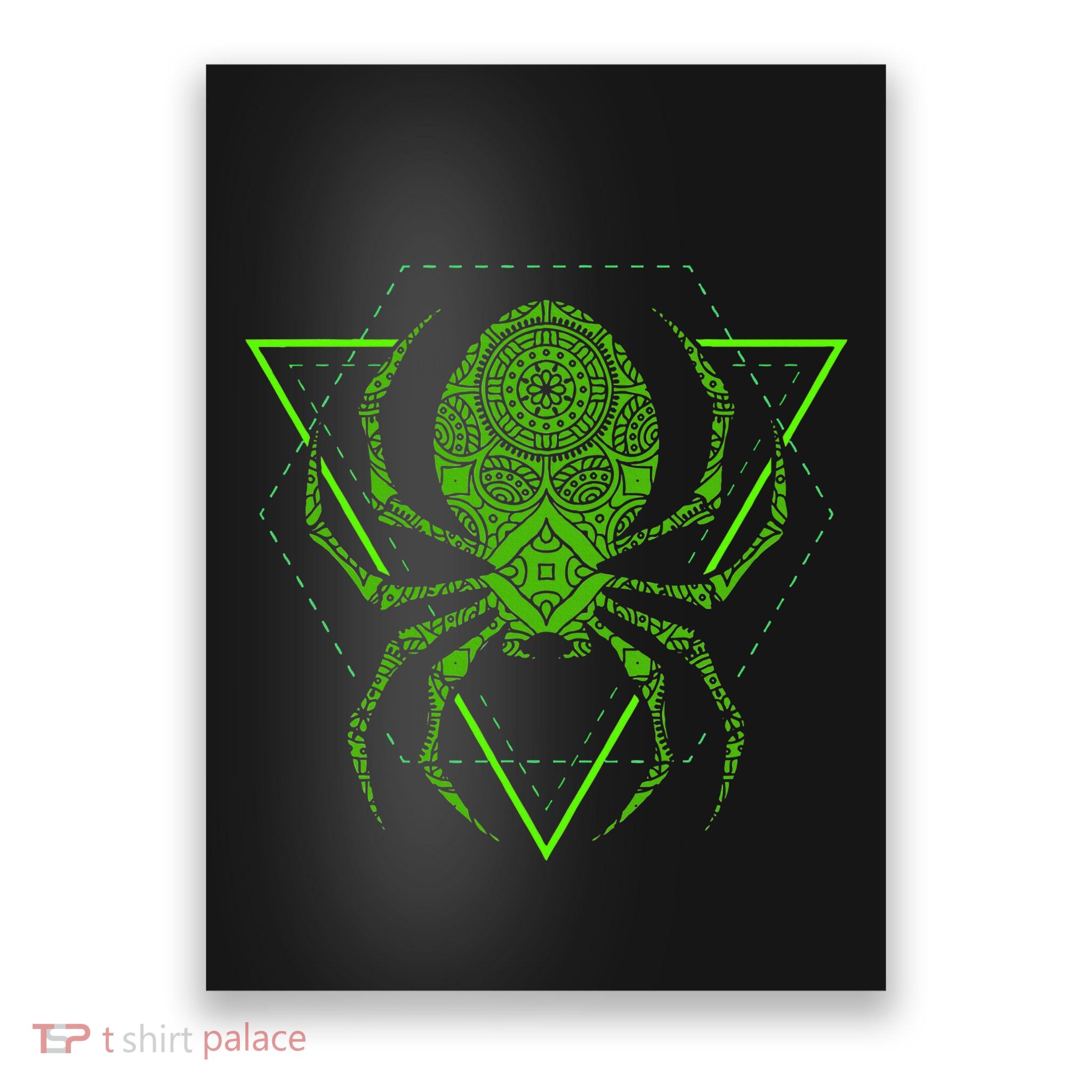Sacred Geometry Halloween Spider Tribal Tattoo Mandala Poster
